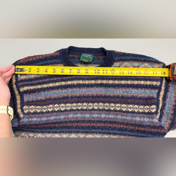 Vintage Club Room 100% Lambswool Fair Isle Sweater Men’s XL Made in Hong Kong - Picture 7 of 9
